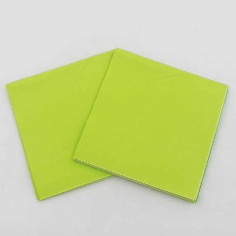 20pc/pack 25x25cm 2ply colorful beverage napkins 100% virgin pulp paper colored cocktail party paper napkins