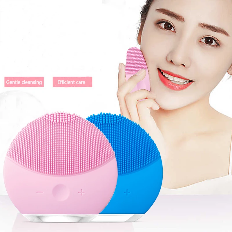 
Facial Cleansing Brush Massager Foreoes Lunaes Mini 2 Silicone Waterproof Electric Facial Cleansing Face Brush 