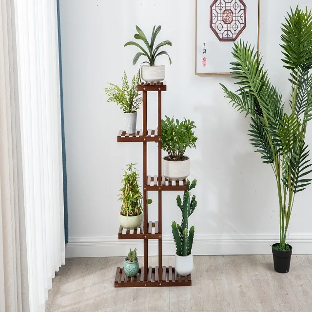 Экологичная бамбуковая подставка для цветов, простая деревянная бамбуковая подставка для дисплея