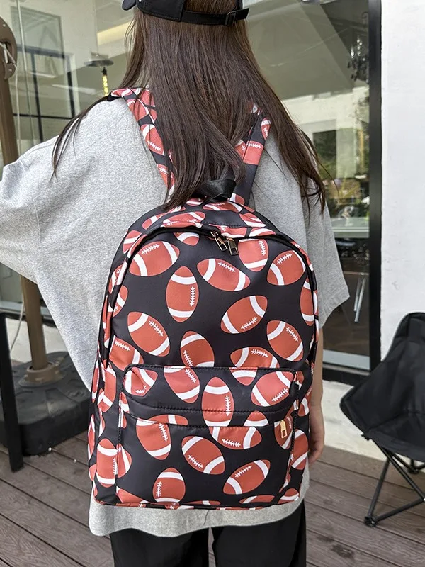 Sports Gym Bag Team Soccer Football Backpack Game Day Pattern Kids Backpack Sports Baseball Printed Boys Backpack