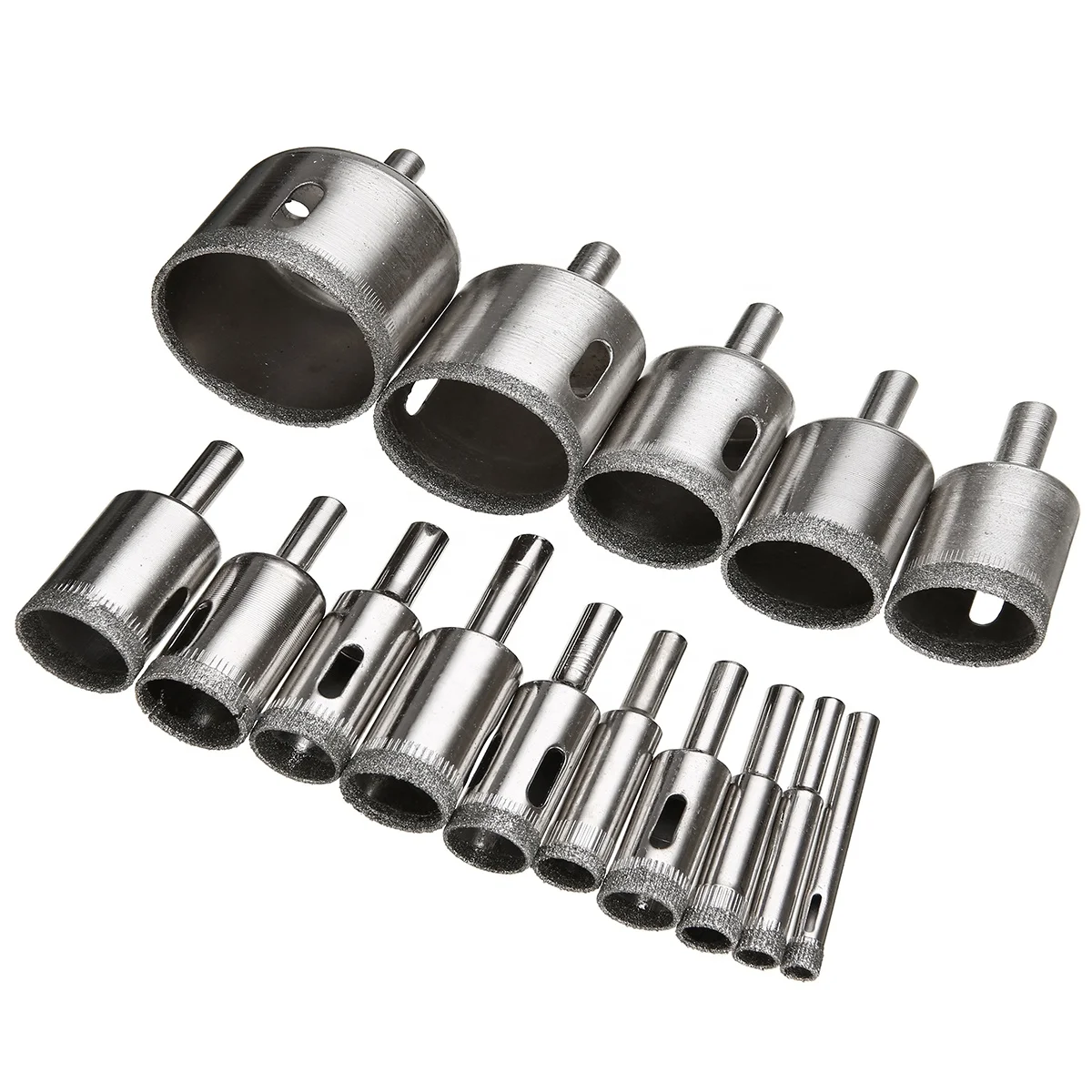 Tile Hole Saw Diamond Coated Drill Bit Set Marble Glass Ceramic Drilling Bits for Power Tools