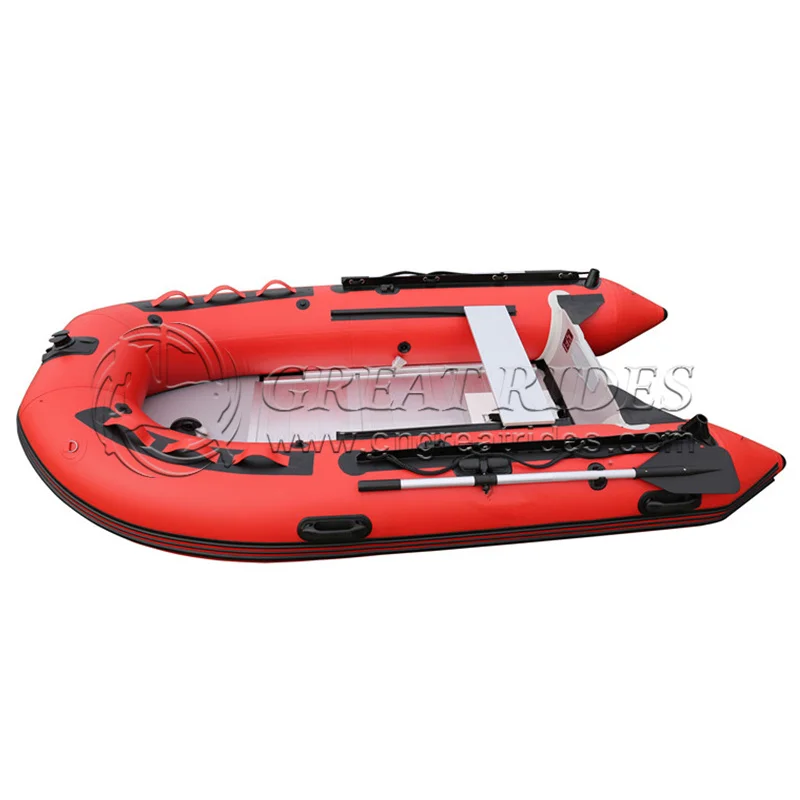 Discount Large Inflatable Boats Best 5m Portable Inflatable Aluminium Alloy Floor Pontoon Fishing Boat