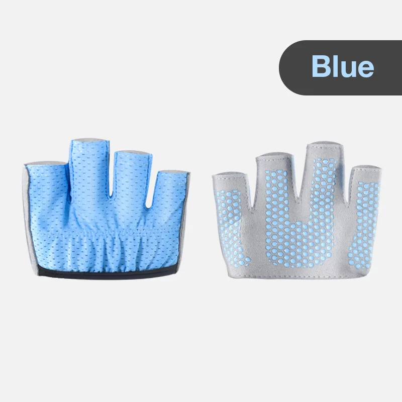 OEM Guantes deportivos Half finger Silica gel nylon Four finger Silicone gloves Guantes de silicona pilates Yoga Fitness gloves