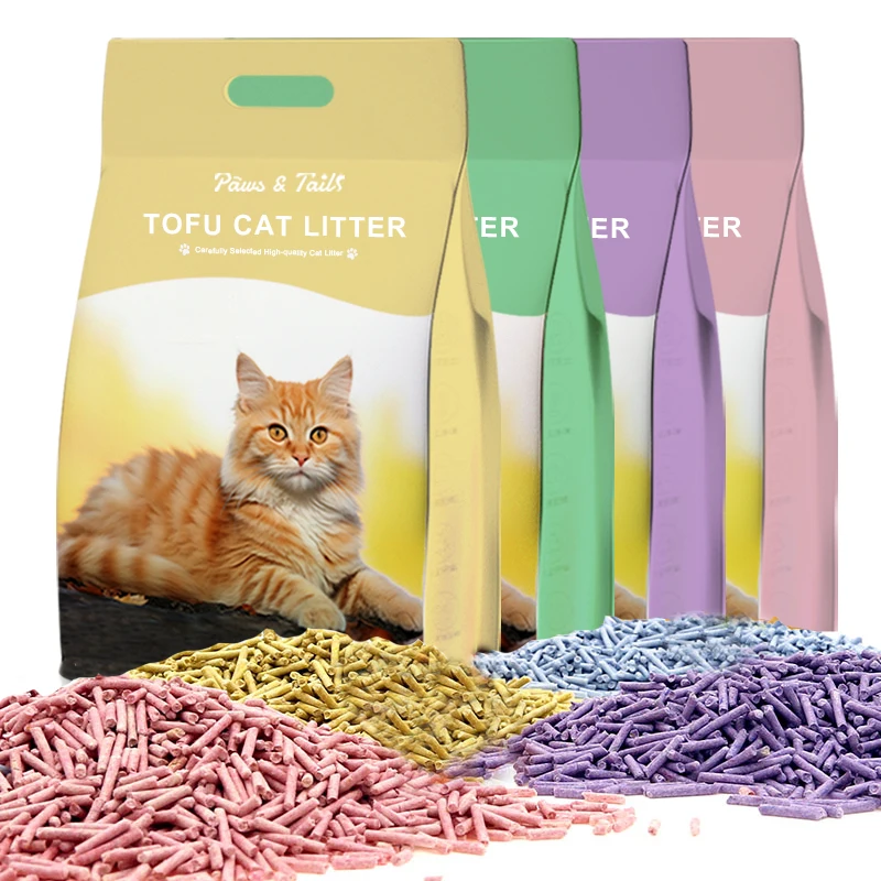 Factory wholesale cat cleaning supplies plant health dust-free and non-stick plant starch cassava cat litter