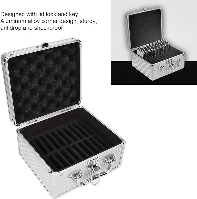 Factory Custom Metal Aluminum Carry Box Locking Storage for Hard Disks/Drives Customizable Foam EVA Grading OEM/ODM Supported