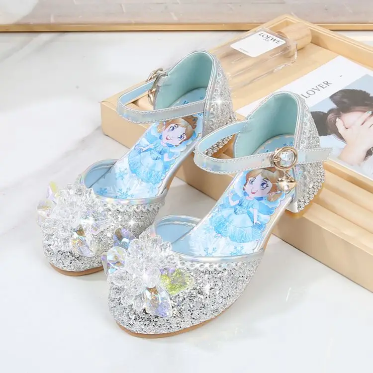 
Professional new tendon soles non slip not tiring feet crystal decoration girls sandals 