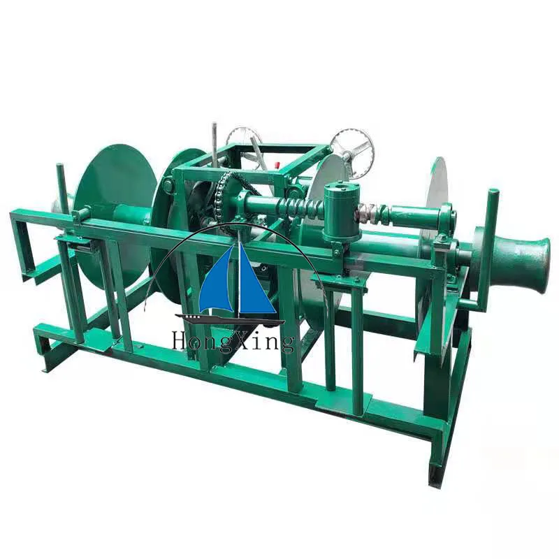 Marine winch 2 tons 3 tons 5 tons small and medium-sized winch twin-wheel belt clutch brake rope winch trawl machine