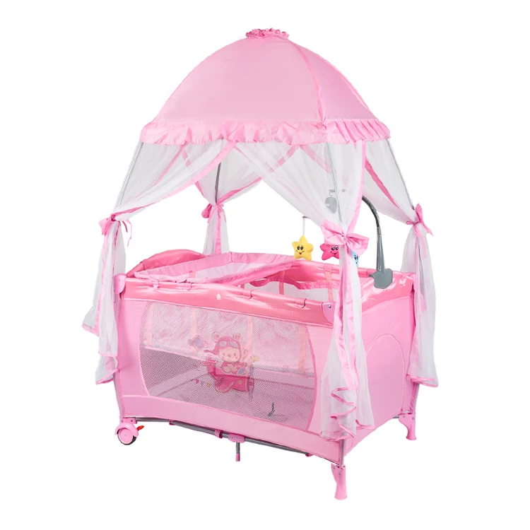 House Bed Kids New Design Newborn Cots Portable Baby Crib Gray Sleeping for a Girl