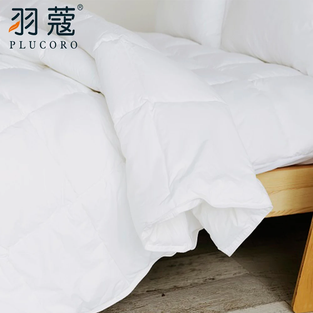 Goose Feather Hotel Hot Sale Hilton Duvet Quilt 100% Cotton Custom Logo Accepted