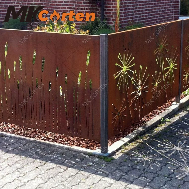 fence aluminium garden privacy corten steel aluminum privacy screens