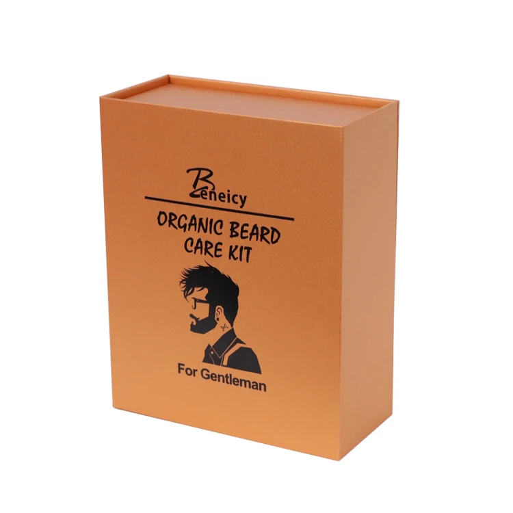 IN STOCK Professional and unique beard care kit with beard oil balm, comb, brush and scissors for man beard hair care