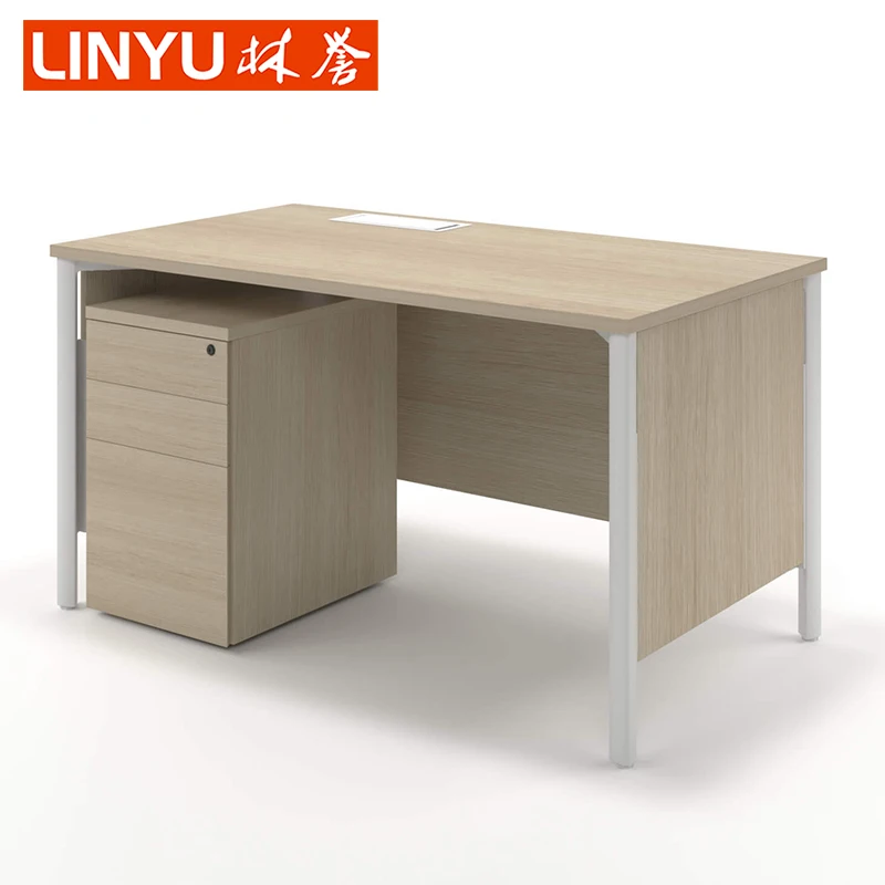 Ergonomics MDF office desk furniture computer table home office with transparent acrylic screen