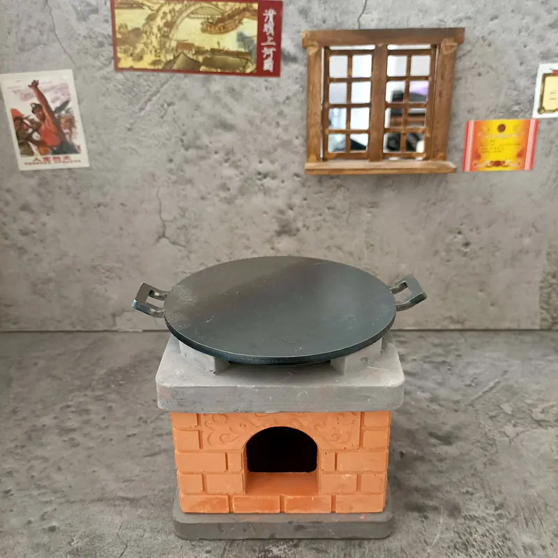 Mini Net Red Real Cooking Small Kitchen Children Play House Cooking Toys Pot Wok Steamer Accessories Miniature Stove