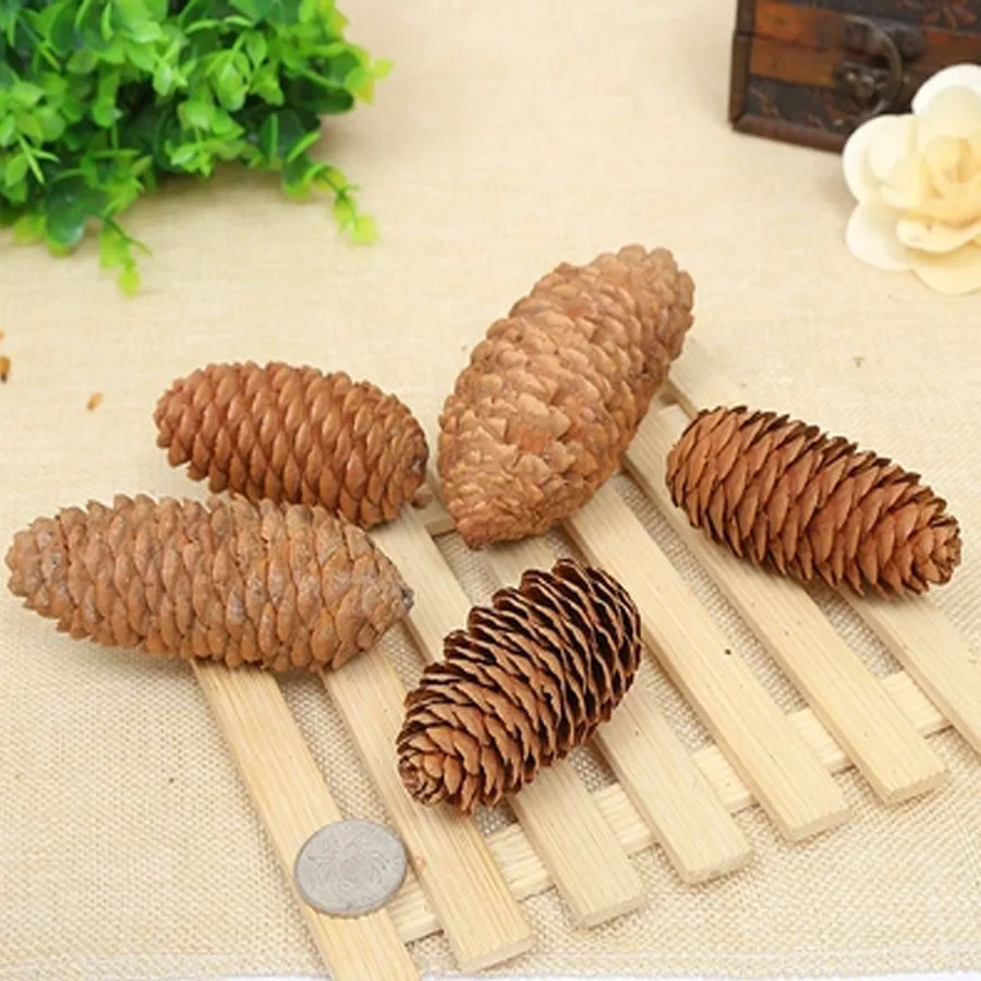 Dried Natural Pinecones Christmas Tree Ornaments Accessories Pine Cone For Decoration