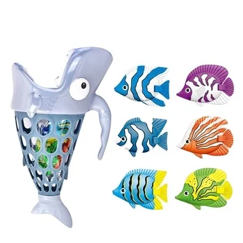 kids summer swimming water pool bath game plastic shark fishing toys fish catching toy for children