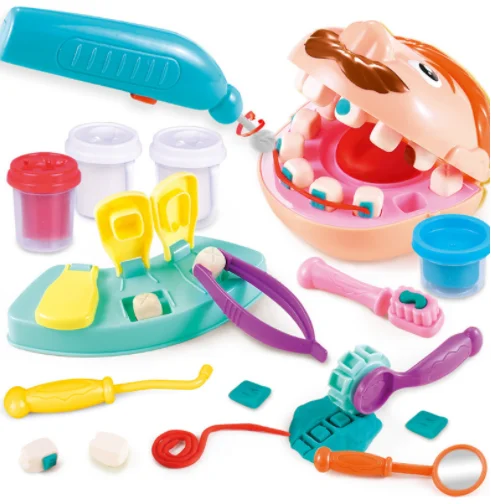 Wholesale creative DIY colorful dough toy set 2021 new design DIY colorful clay ice maker educational toy for children to play