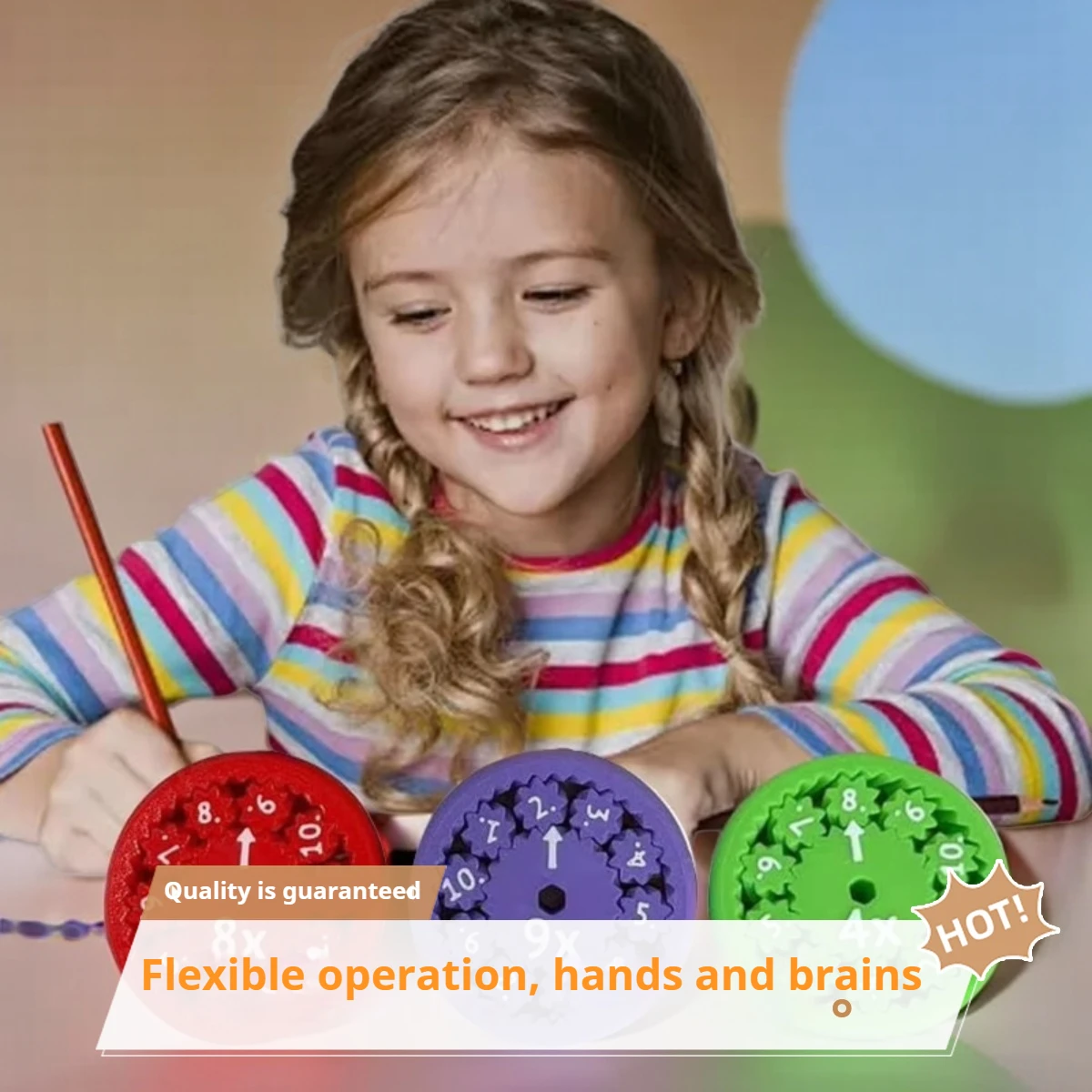 Educational Math Fact Fidget Spinners Learn Division & Multiplication Relieves Stress Anxiety Relief Fidget Spinners Math Toy