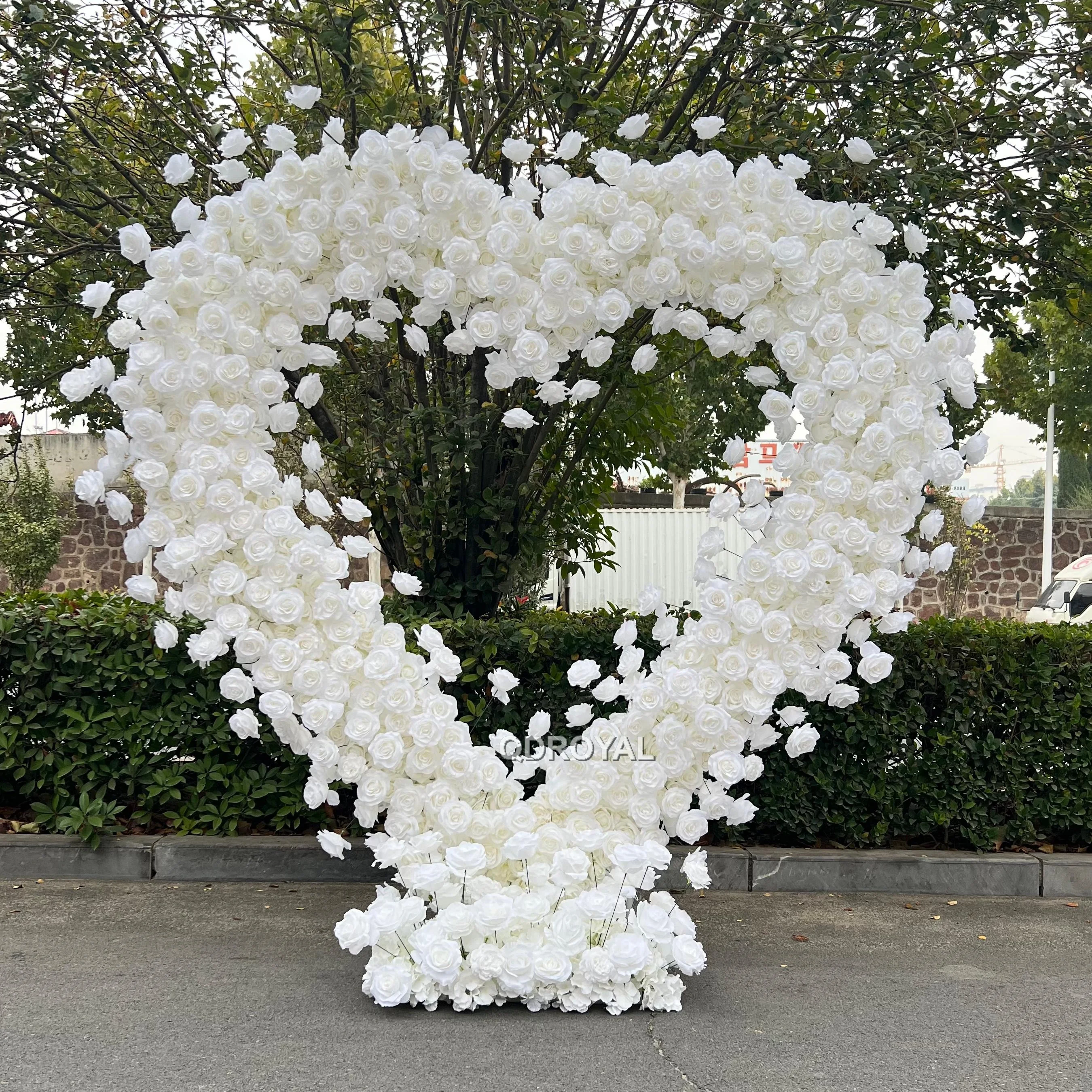 New Design High Quality Silk Rose Flower Arch Event Decoration Artificial Flowers