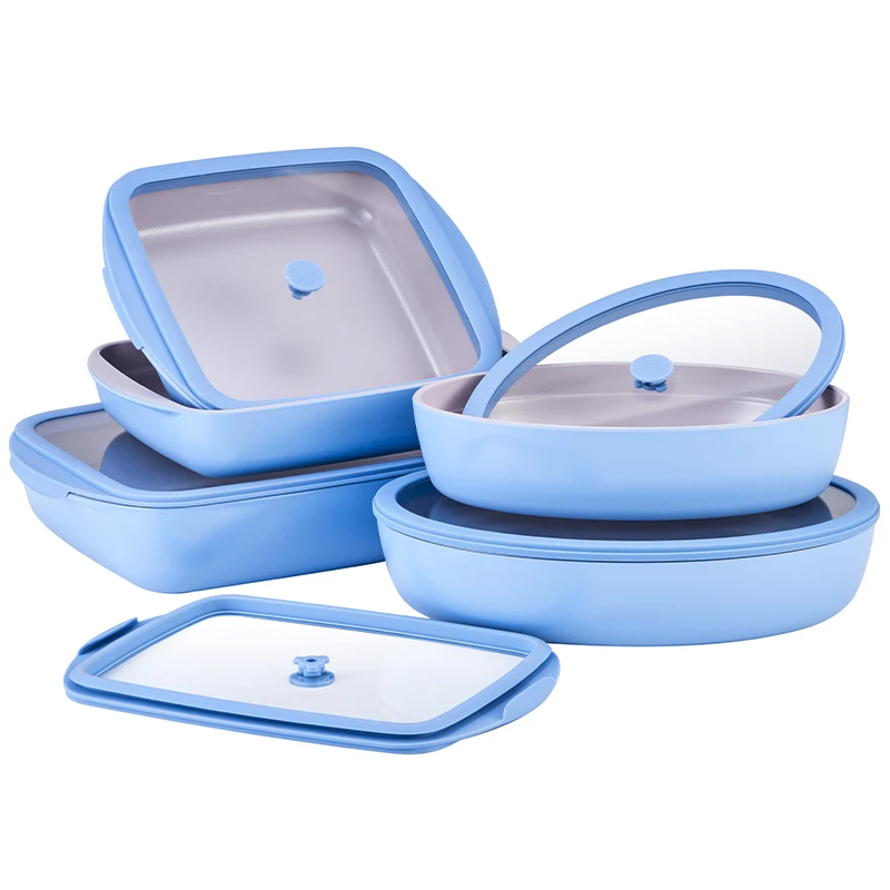 Linuo изготовленная на заказ стеклянная посуда для выпечки с керамическим покрытием поддон духовки высоким содержанием боросиликатного стекла форма