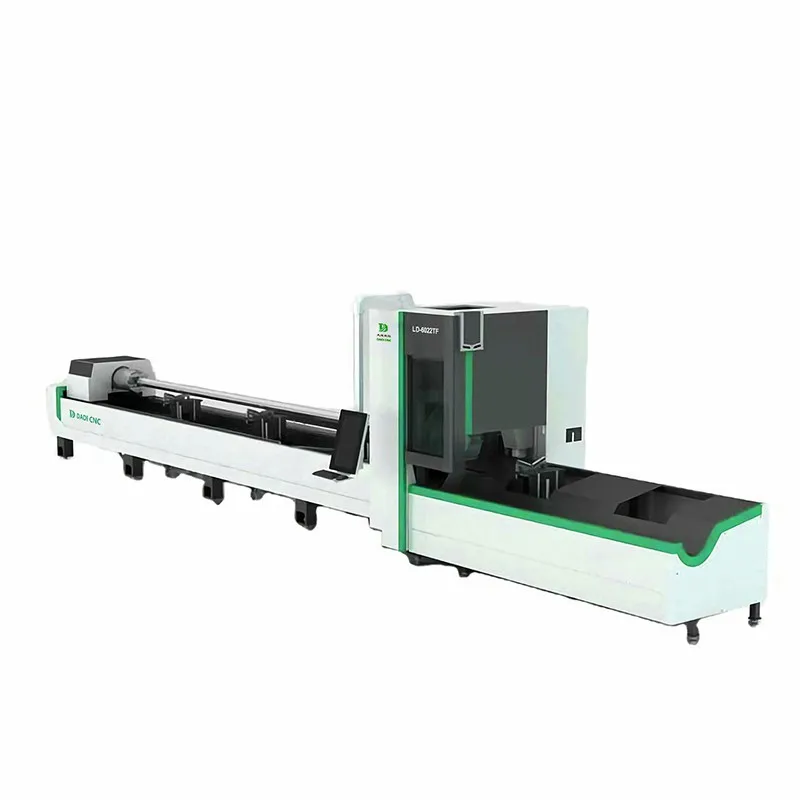 6024 Fiber Laser Cutting Machine 1500W Metal Tube Raytools Brand Laser Head Cypcut Control System Servo Motor Drive Retail