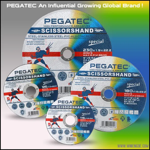 Good Quality pegatec 125*1.6*22mm tyrolit cutting disc
