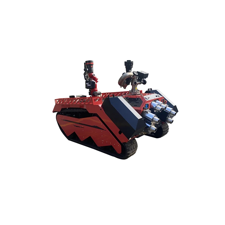 Manufacturer Price Double Monitors Remote Control High-Range Firefighting Robot For Fire Rescue