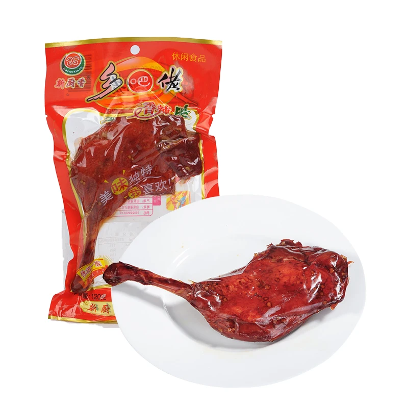 100g vacuum packed instant meat snack spicy duck leg dried meat snack