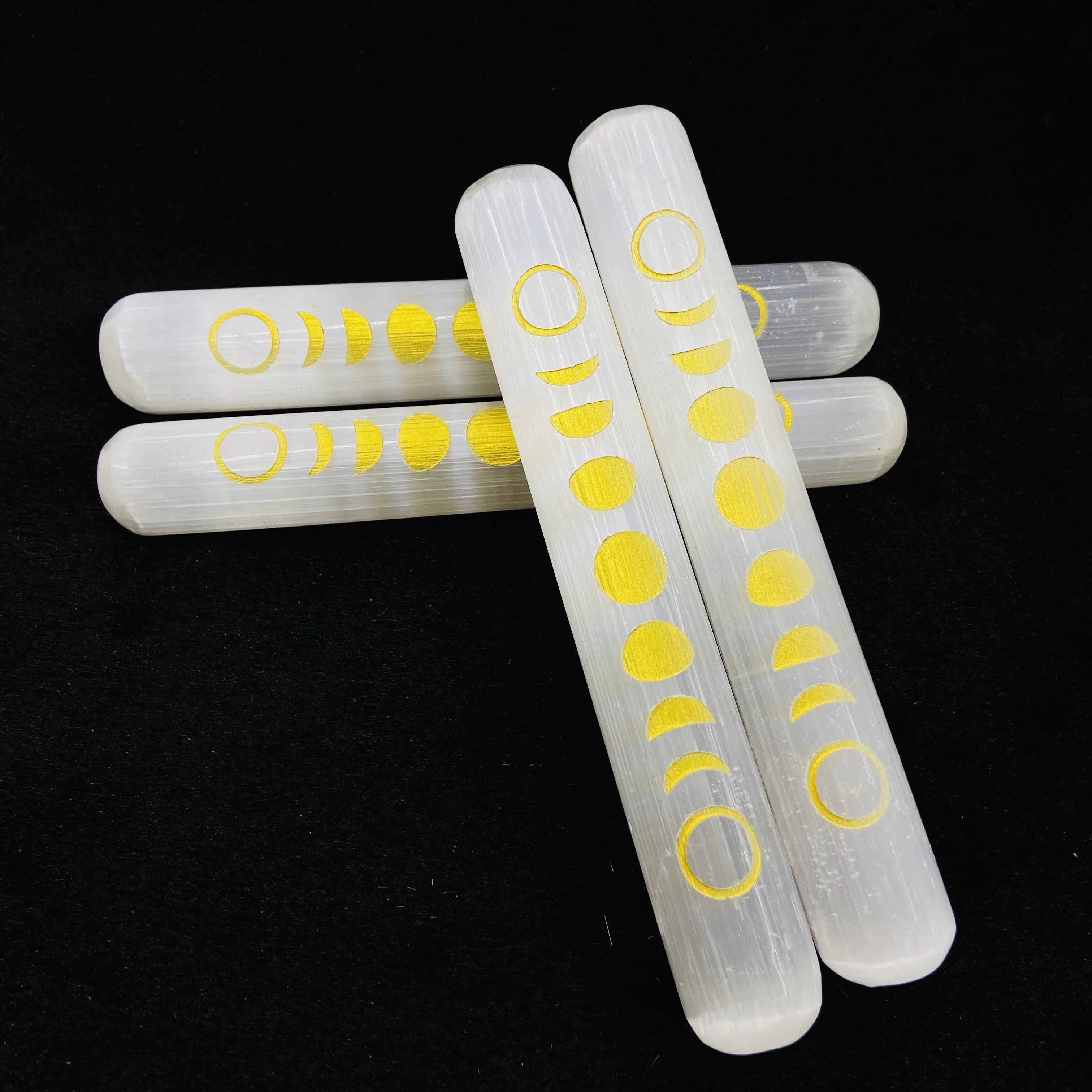Wholesale Made In China 7 Chakra Symbol Crystal Crafts Selenite Sticks