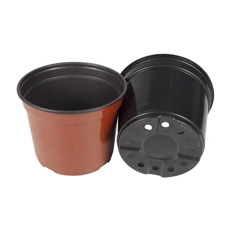 Green House Round Containers Coloured 1 Gallon Squat Seedling Pot Recycled Nursery Vacuum Formed Plastic Mini Pot