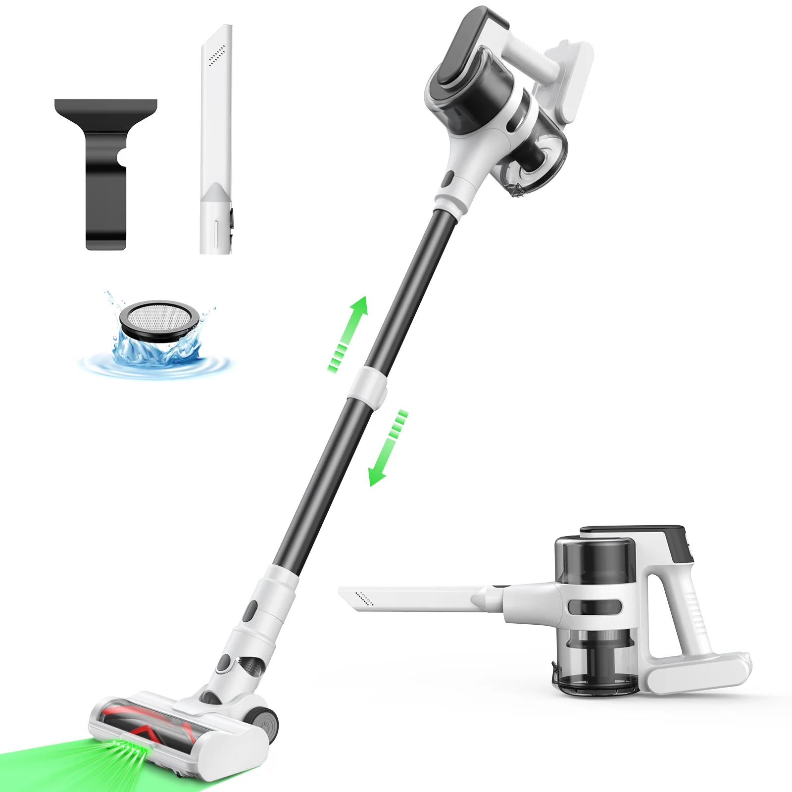 Moosoo S5Mate Portable Cordless Vacuum Cleaner Stick Vacuums Cordless Vacuum Cleaner 80000 Rpm High-Speed