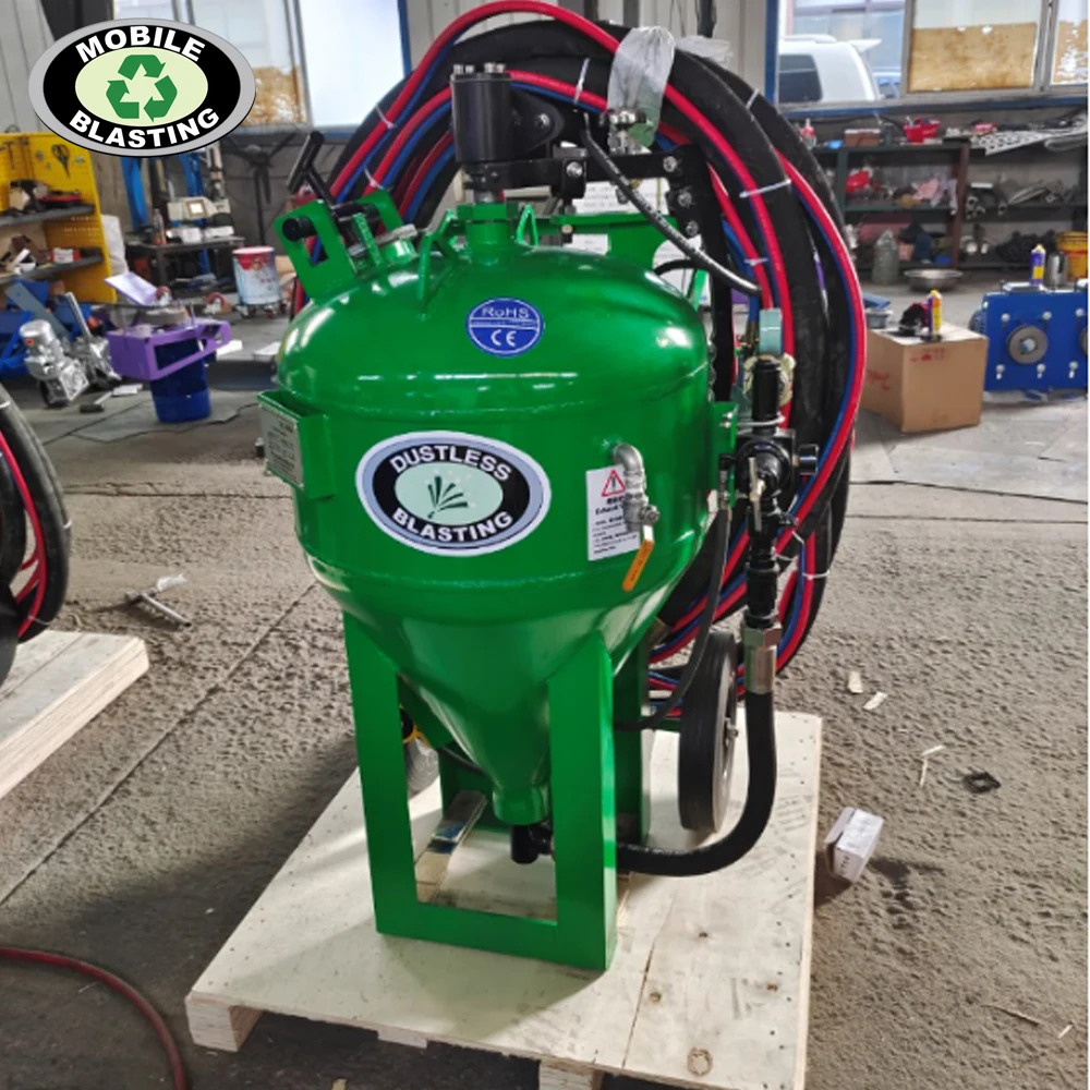 paint powder coating stripped Dustless Blaster pot / dustless blasting machine