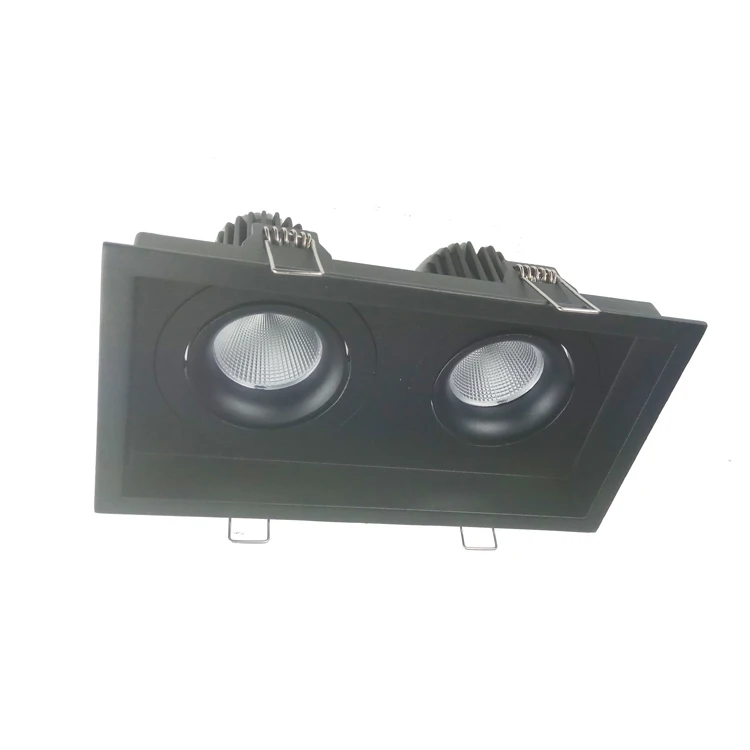 Хит продаж 2019, регулируемый двойной светодиодный прожектор с двумя головками, квадратный утопленный светильник