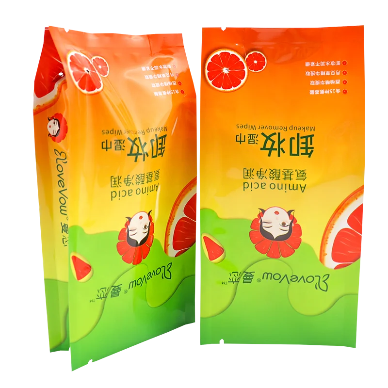 250g 500g 1kg Custom Printed Mylar Plastic Bags Heat Seal Resealable Side Gusset Bag Aluminum Foil Bag For Wet Tissue