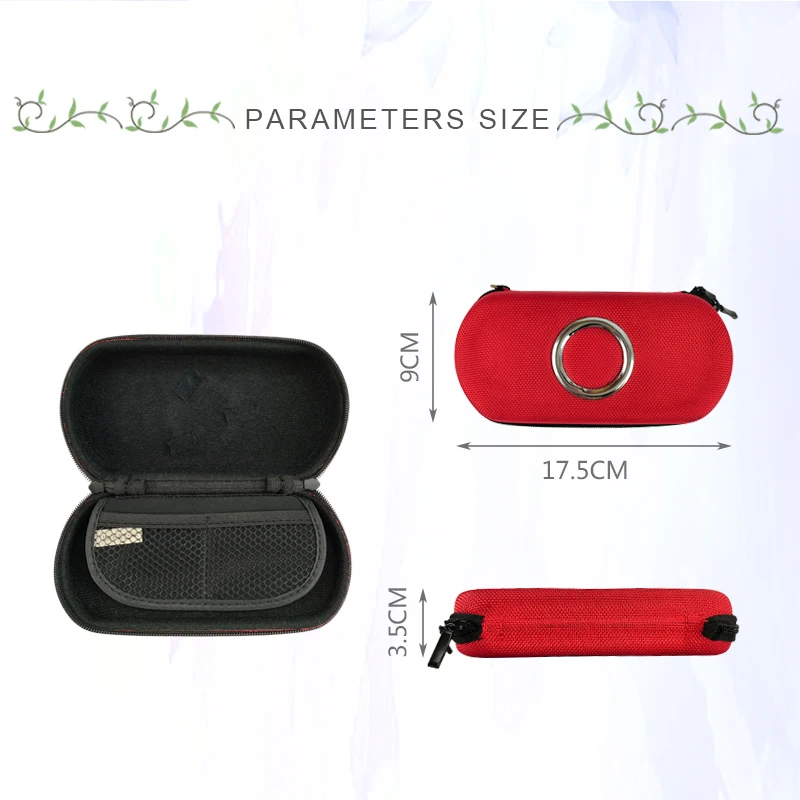 Custom Red USB Flash Drive Box Mini MP3 Player Carrying Bag EVA Hard Shell MP4 Player Case