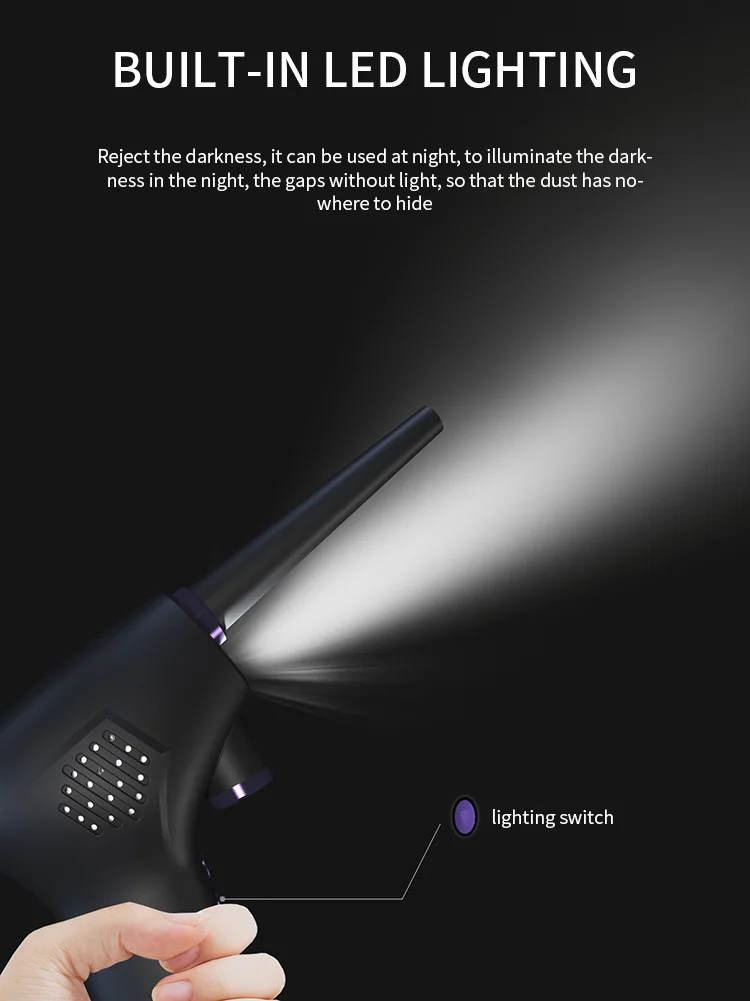 Handheld and Portable Cordless Air Blowing Dust Gun for Computer Home Office