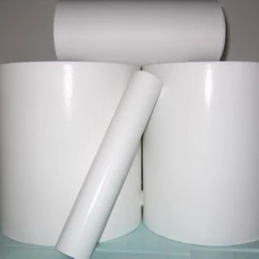 Silver PET sticker with glassine liner