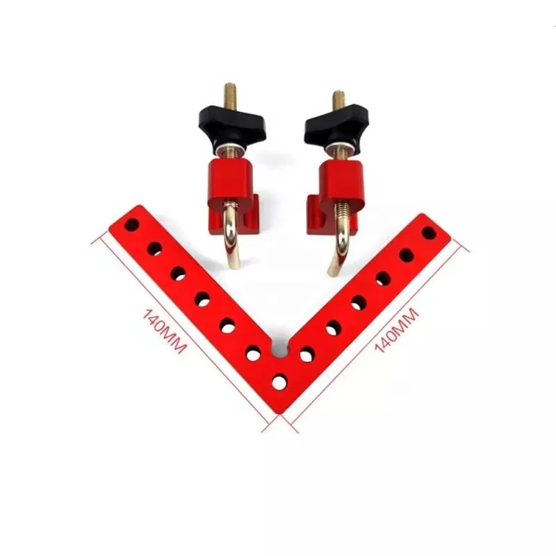 Aluminum Square Right Angle 90 Degrees L-shaped Ruler Auxiliary Fixture Positioning Panel Fixing Clip Woodworking Tool