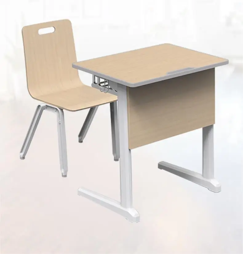 Single desks and chairs School furniture and chairs Student classroom tables Quality student tables