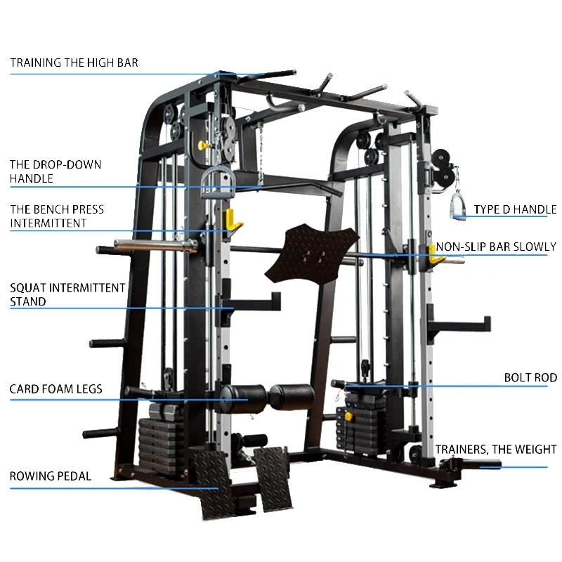 LDH High Quality Commercial Gym  powerlifitng cross functional trainer weightlifting rack fitness squat press Smith machines