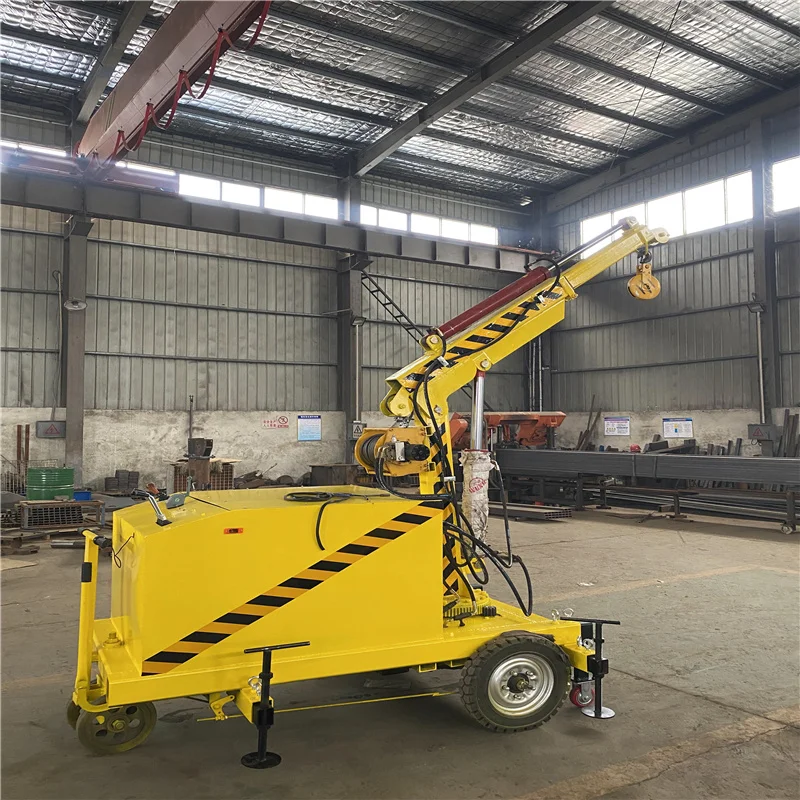 Workshop factory mobile hydraulic rotary support electric small crane 1 ton 2 tons to promote the handling warehouse crane