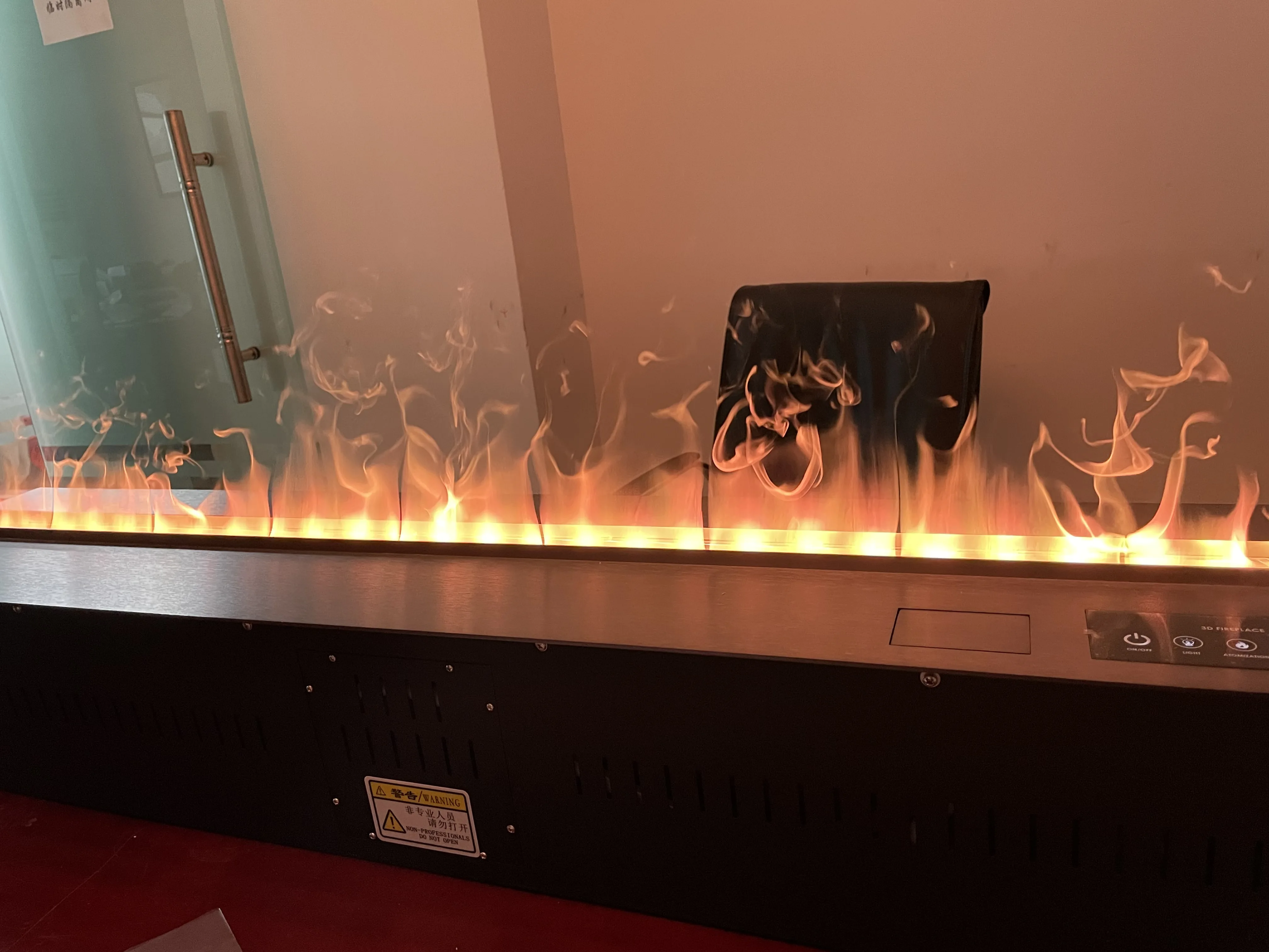 80 100 120 150 180 200 64 Color Changing Automatic Water Filling Atomizing Fireplace 3D Water Vapour Steam Fireplace