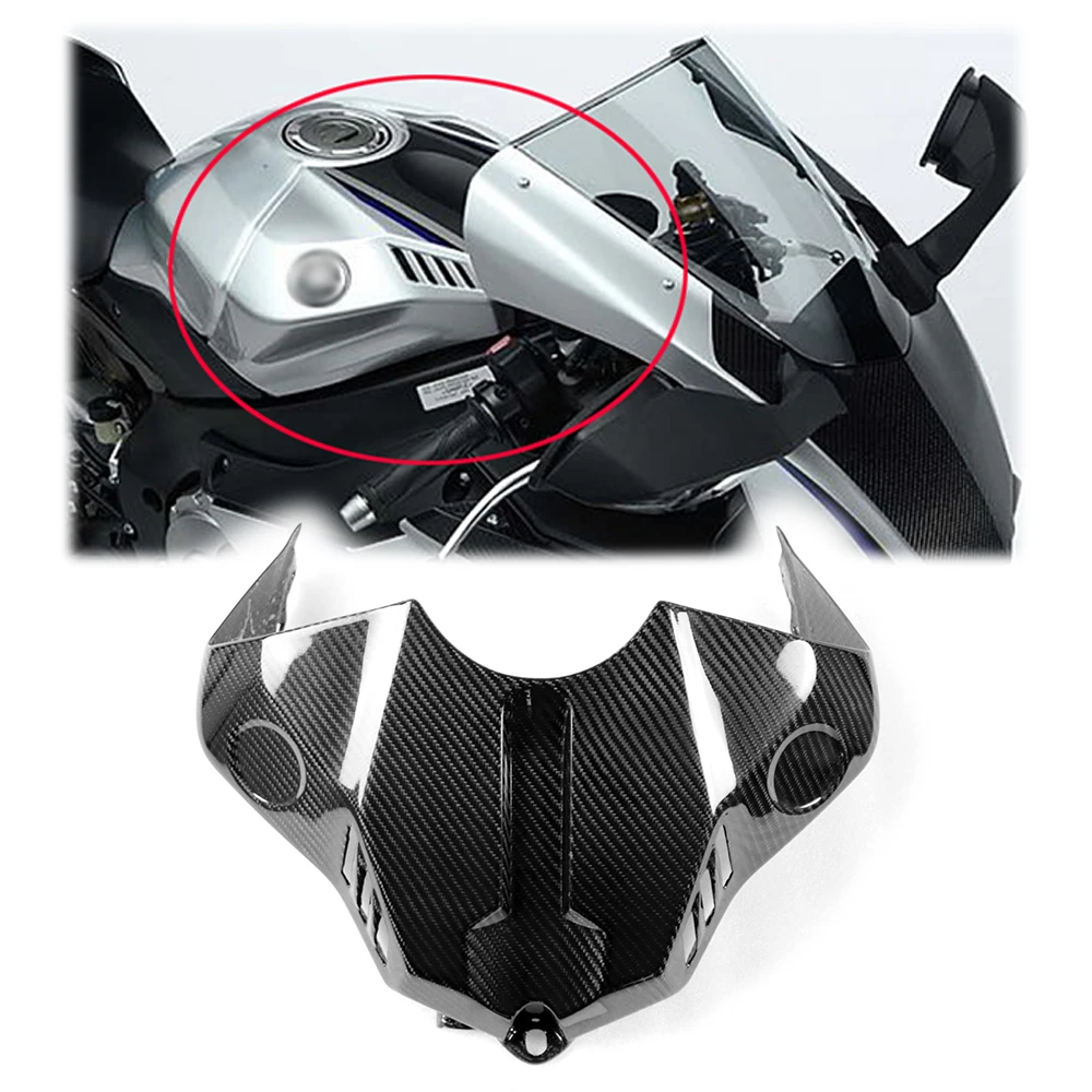 Motorcycle 3K Carbon Fiber Tank Cover Fairing Gloss 100% Twill Weave for Yamaha R1 2015 2016 2017 2018