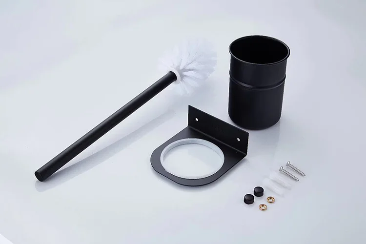 304 Standing bathroom Stainless Steel Wall-Mounted Toilet Brush Holder Back metal silicone toilet brush