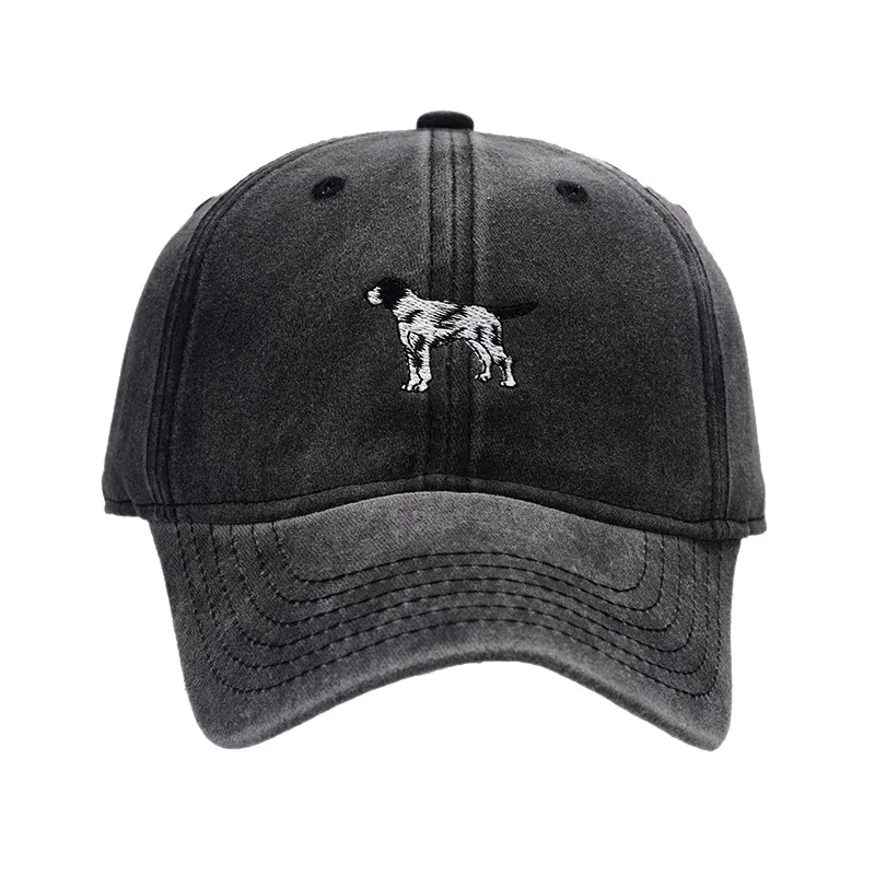 Wholesale Retro Washed embroidery Pup Baseball Cap Classic Puppy Dad Golf Cap