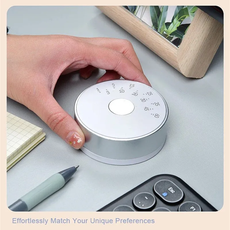 Round Magnet Mechanical Rotate Countdown Clock Timer With Alarm 60 Minutes