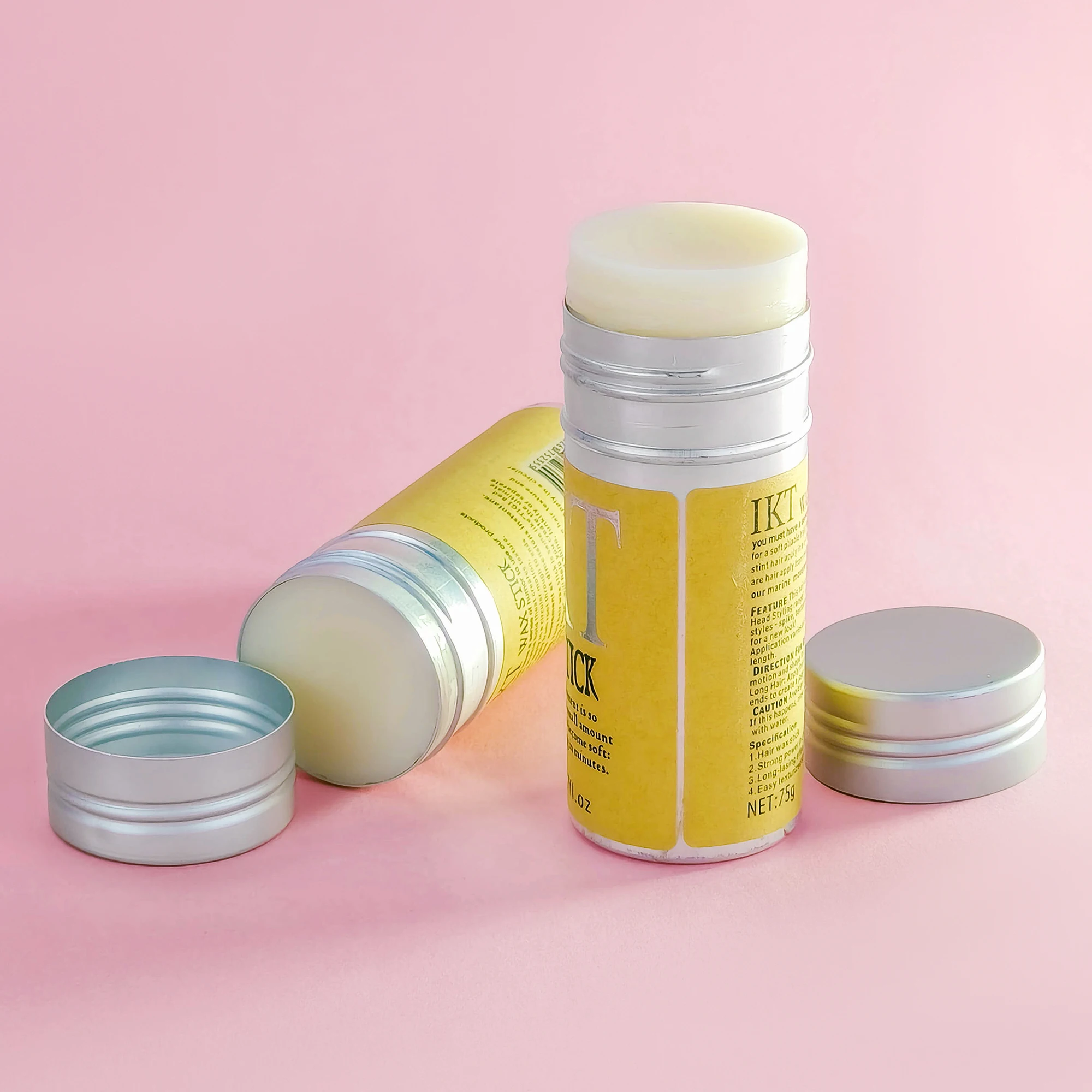 3oz Empty Gel Round tin Refillable Deodorant Stick Container 75g Twist Tube Packaging Mono-pcr aluminium Deodorant Stick