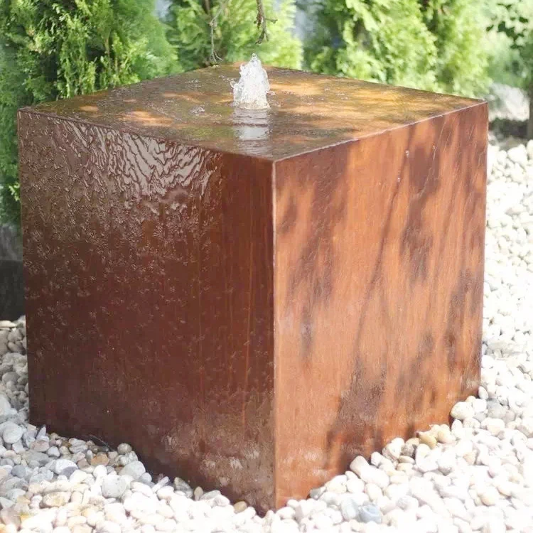 
New trend oriental garden pond decorations corten steel pool wate fountains and waterfalls 