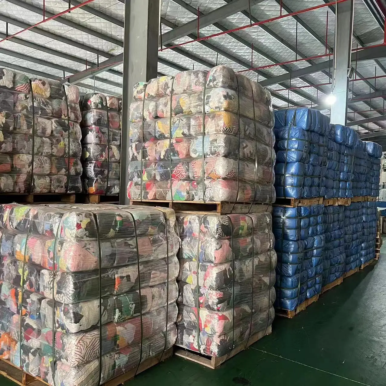 10kg to 100kg package multi purpose cotton used  rags fabric cut pieces dark color t shirt rags trapos industriales