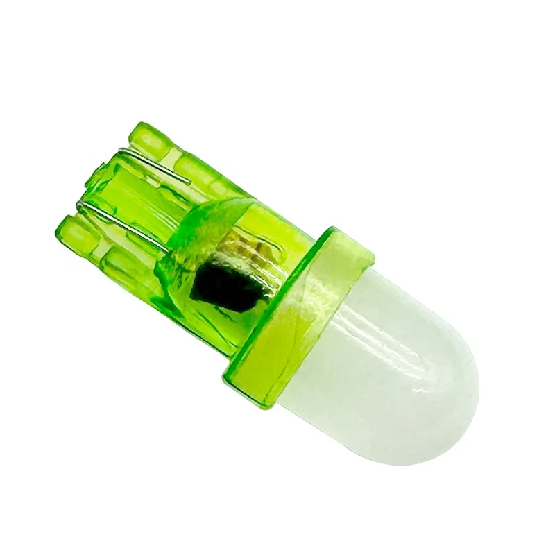 autodragons OEM Transparent Socket AC 6.3V Anti Ghosting Green 1 Led Frosted lens 194 #555 T10 wedge Pinball Led Lights