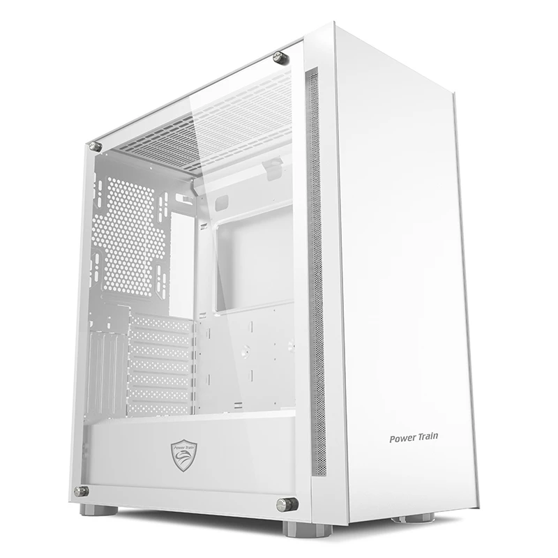 Заводской изготовленный на заказ белый компьютерный корпус ATX Full Tower стеклянный ПК Настольный игровой компьютерный чехол геймер Корпус Корпуса корпуса шкафа